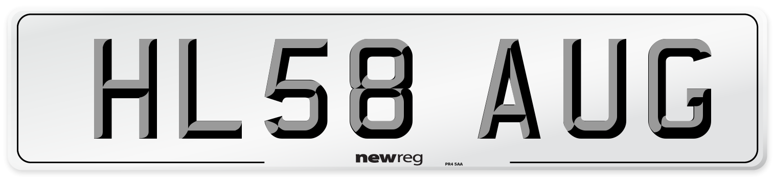 HL58 AUG Number Plate from New Reg
